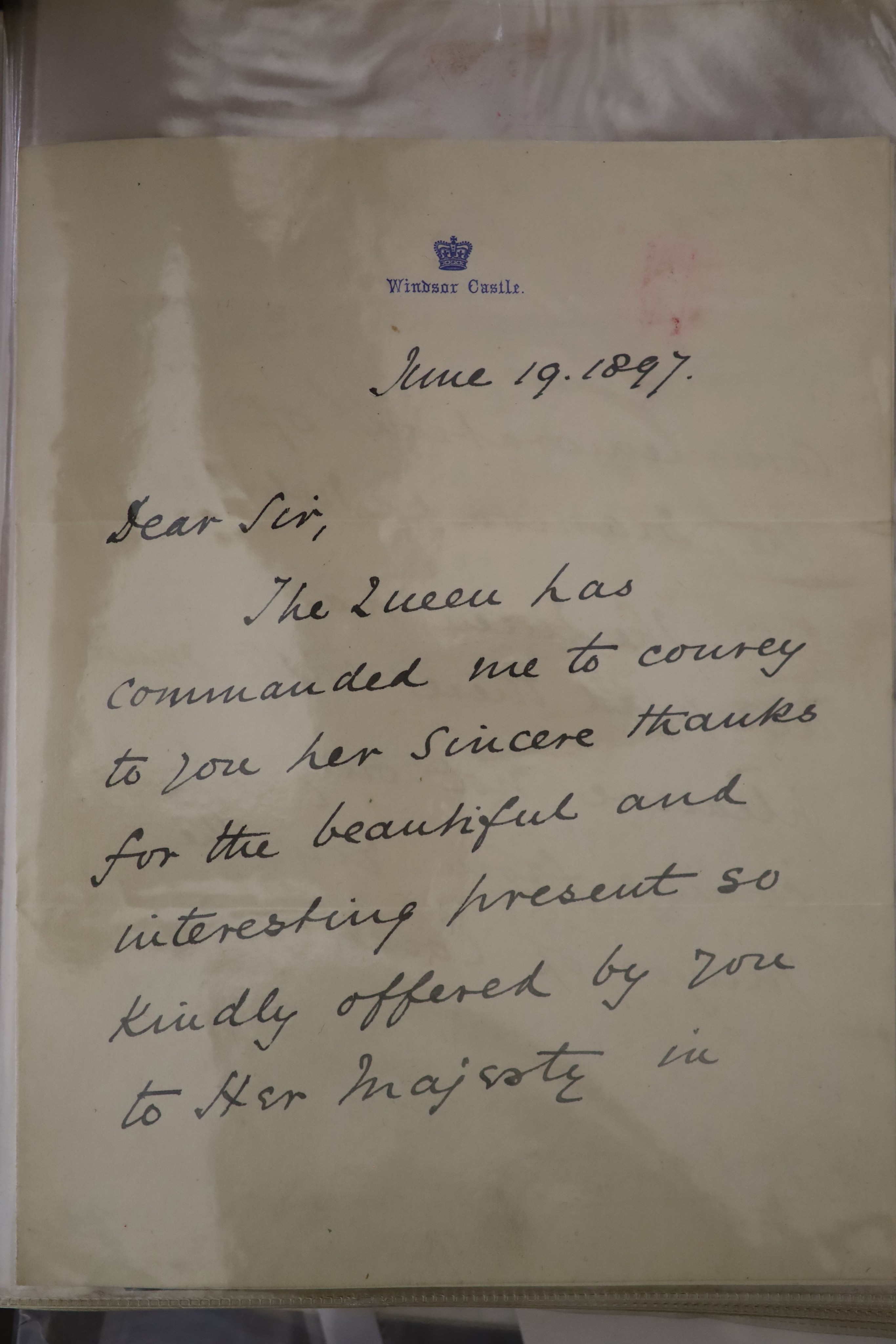 Royal Interest: an archive of letters, telegrams and other correspondence from the Private Secretaries of Queen Victoria and Edward VII, Coventry MP Henry William Eaton and other dignitaries to Albert Samuel Tomson, The